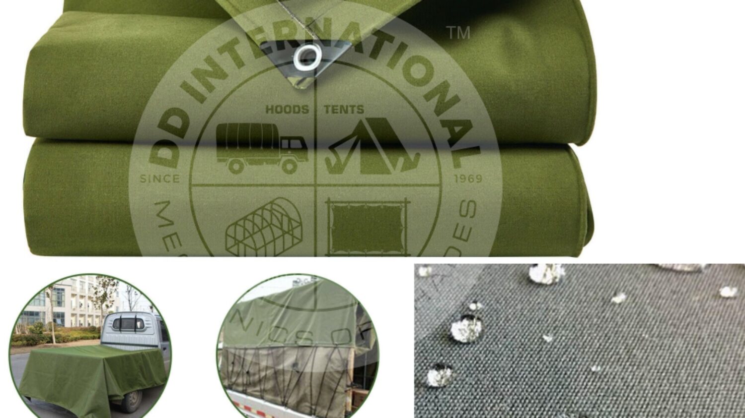 10 OZ POLYESTER COTTON TARP WAX TREATED