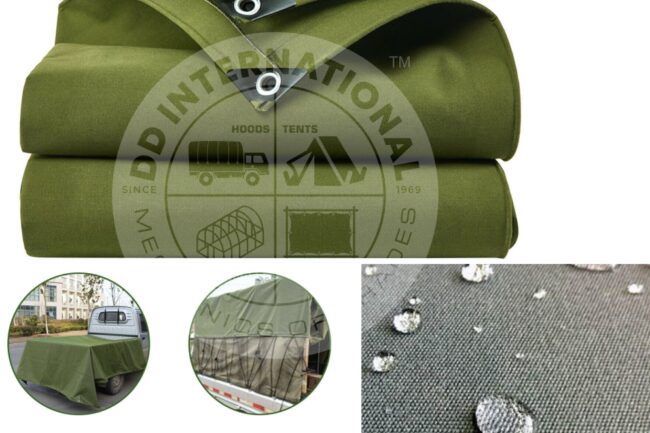 10 OZ POLYESTER COTTON TARP WAX TREATED