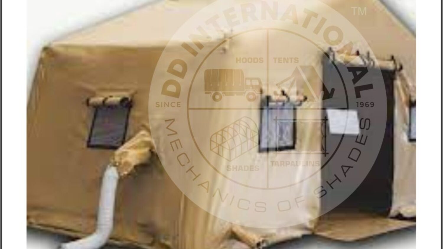 Inflatable canvas tent