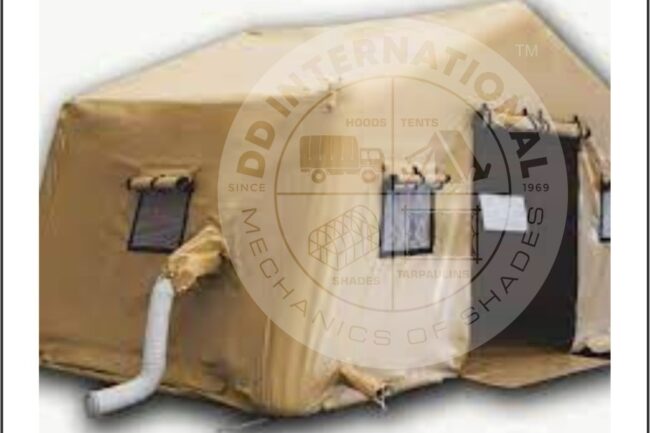 Inflatable canvas tent