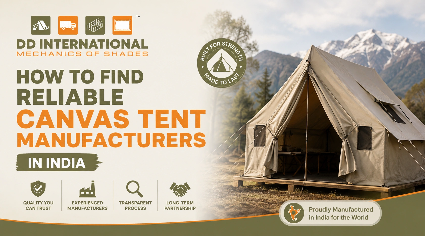 canvas tent manufacturers in India